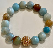 Load image into Gallery viewer, 12mm Amazonite Bracelet