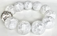 
              20mm Matte Crackled Quartz Bracelet
            