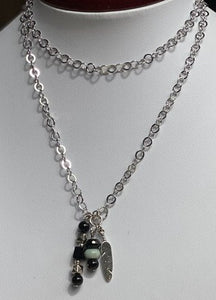 Onyx & Kiwi Jasper Charm Necklace