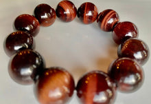 Load image into Gallery viewer, 16mm Red Tiger&#39;s Eye Bracelet