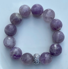 16mm Amethyst Gemstone Bracelet