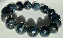 Load image into Gallery viewer, 14mm Blue Tigers Eye Bracelet