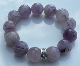 16mm Amethyst Gemstone Bracelet