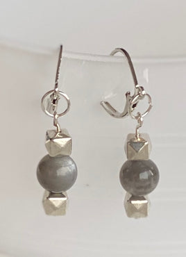Grey Moonstone Earrings
