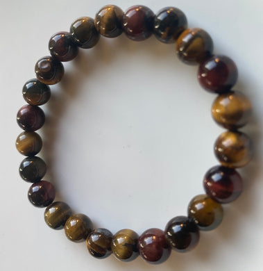 8mm Multi Tiger's Eye Gemstone Bracelet