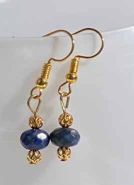 Rondelle Lapis Lazuli Earrings
