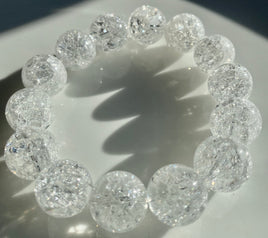 14mm Crackled Quartz Bracelet