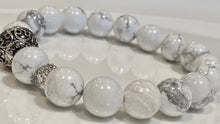 Load image into Gallery viewer, 10mm White Howlite Bracelet