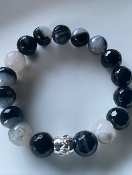 12mm Sardonyx Gemstone Bracelet