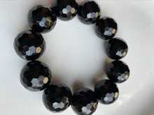 Load image into Gallery viewer, 20mm Black Agate Gemstone Bracelet