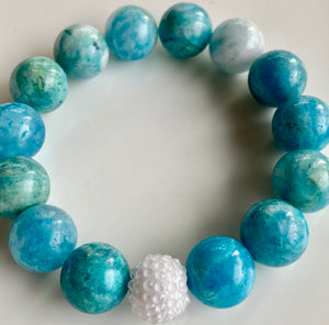 14mm Hemimorphite Bracelet