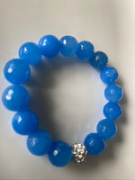 
              12mm Blue Quartz Gemstone Bracelet
            
