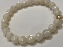 Load image into Gallery viewer, 8mm Mother of Pearl Gemstone Bracelet