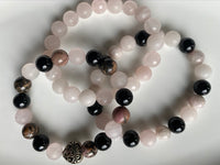 
              Onyx, Rose Quartz & Kunzite Gemstone Bracelet
            