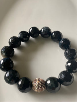 14mm Blue Tiger's Eye Gemstone Bracelet