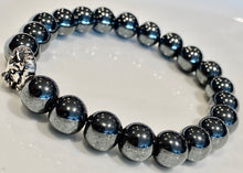 Load image into Gallery viewer, 10mm Magnetic Hematite Gemstone Bracelet