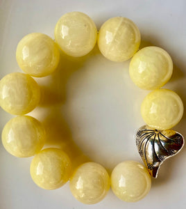 20mm Yellow Jade Bracelet