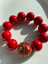Load image into Gallery viewer, 20mm Red Jade Gemstone Bracelet