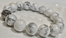 Load image into Gallery viewer, 12mm White Howlite Bracelet