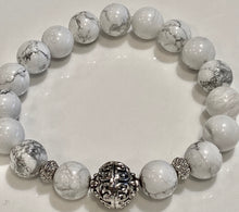 Load image into Gallery viewer, 10mm White Howlite Bracelet