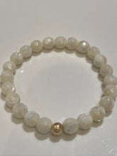 Load image into Gallery viewer, 8mm Mother of Pearl Gemstone Bracelet