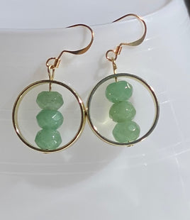 Triple Aventurine Earrings