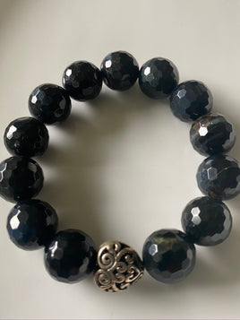 14mm Blue Tiger's Eye Gemstone Bracelet