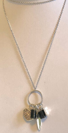 Black Tourmaline Charm Necklace