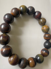 Load image into Gallery viewer, 12mm Tiger Iron Gemstone Bracelet