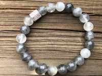 
              Grey Cloudy Quartz Bracelet
            
