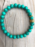 
              Green Sea Bamboo Gemstone Bracelet
            
