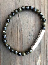 Load image into Gallery viewer, Mini Faceted Obsidian Gemstone Bracelet