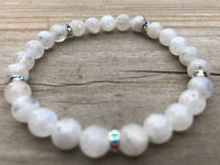 
              Moonstone Blue Flash Gemstone Bracelet
            