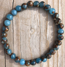 Mini Light Blue Suspended Copper Agate Gemstone Bracelet