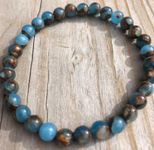Load image into Gallery viewer, Mini Light Blue Suspended Copper Agate Gemstone Bracelet
