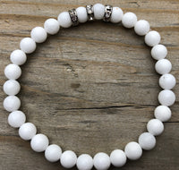 
              White Jade Gemstone Bracelet
            