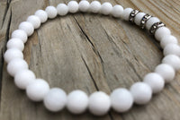 
              White Jade Gemstone Bracelet
            