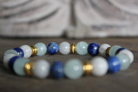 
              Lapis Lazuli, Blue Moonstone & Aquamarine Bracelet
            