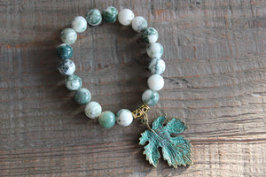 Tree Agate Gemstone Bracelet