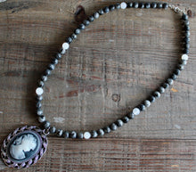 Load image into Gallery viewer, Larvikite, Agate &amp; Cameo Pendant Neckwear