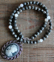 
              Larvikite, Agate & Cameo Pendant Neckwear
            
