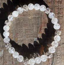 Load image into Gallery viewer, Crackled Quartz Gemstone Bracelets