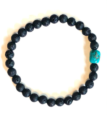 6mm Lava & Howlite Essential Oil Diffuser Bracelet