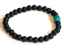 Load image into Gallery viewer, 6mm Lava &amp; Howlite Essential Oil Diffuser Bracelet